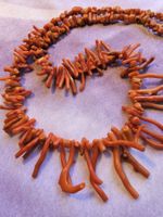 Antike echte Korallenkette Collier