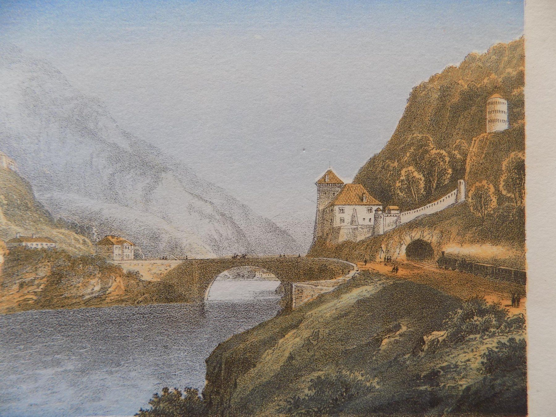 Gravures: St. Maurice Valais getönte Lithographie – D'occasion à Risch par Antikfee 5