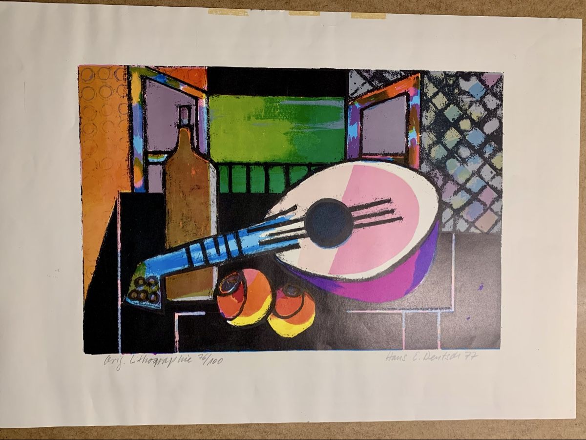 Grafica & Litografie: Hans E. Deutsch Original Lithographie, Stillleben – Usato da Horn venduto da Cramba