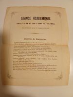 Document Ancien Séance Académique 1862 Suisse Histoire
