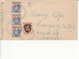 Brief von Nehren franz. Zone nach Rorschach 1946