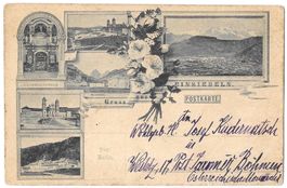 Einsiedeln Vorläuferkarte 6 Bilder 1891