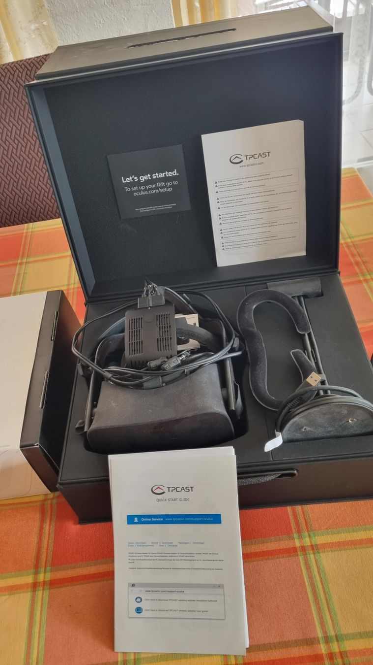 Meta Casco VR: Oculus Rift VR Set mit TPCast Wireless Adapter – Usato da Schänis venduto da RussellP14 3