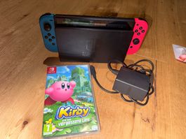 Nintendo Switch Konsole mit Zubehör + Spiel Kirby