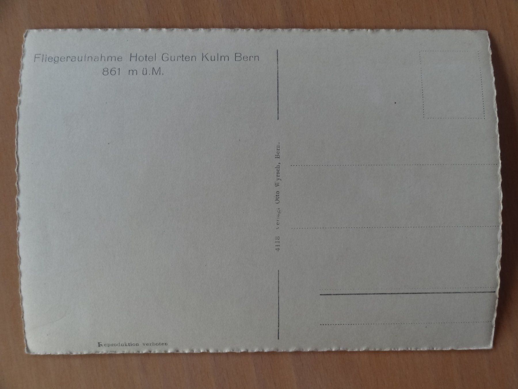Ansichtskarten: Hotel Gurten Kulm, Bern, Suisse – Gebraucht aus St Léonard von Riglin 1