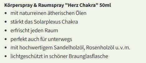 Spray per ambienti: Körperspray & Raumspray - Herz Chakra – Nuovo e nell'imballaggio originale da Münchwilen TG venduto da Caroline_T. 2