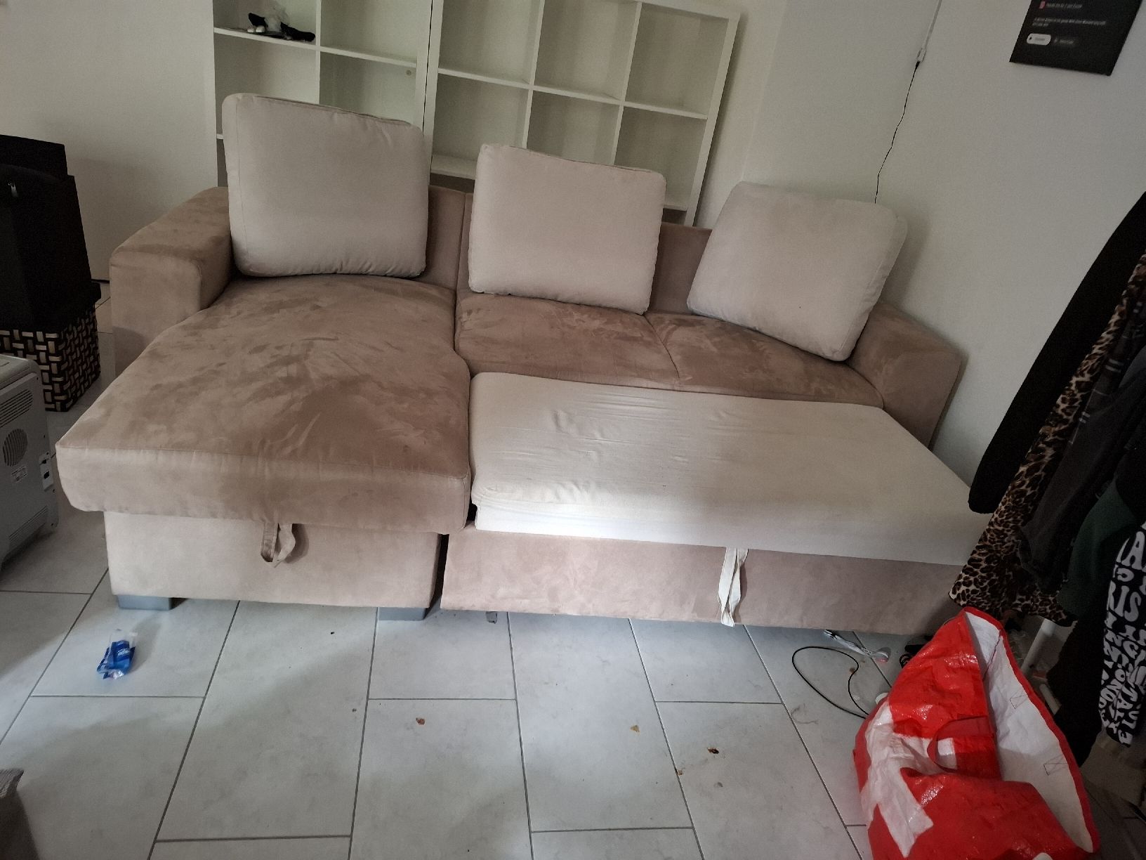 Divani: Ecksofa braun mit Bettfunktion und Stauraum – Usato da Uebeschi venduto da rom_x26s 1