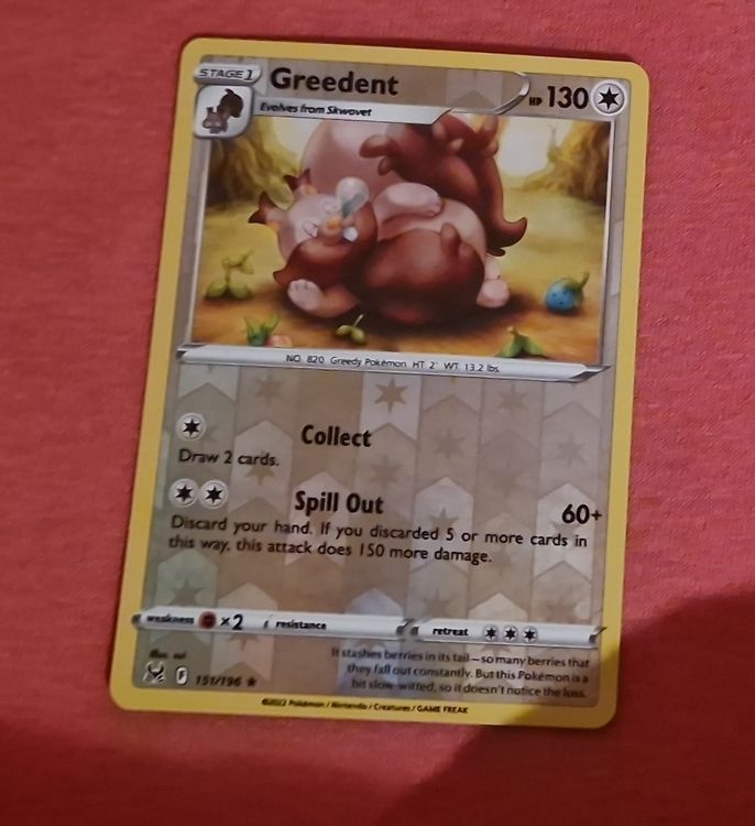 Pokemon - Carta Singola Greedent Holo 128/198 Dall'espansione Chilling Reign - 4