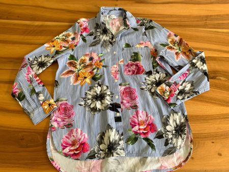 MARGITTES edle Hemdbluse grosse Blüten Gr. 34