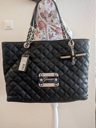 Guess Handtasche, Leder schwarz