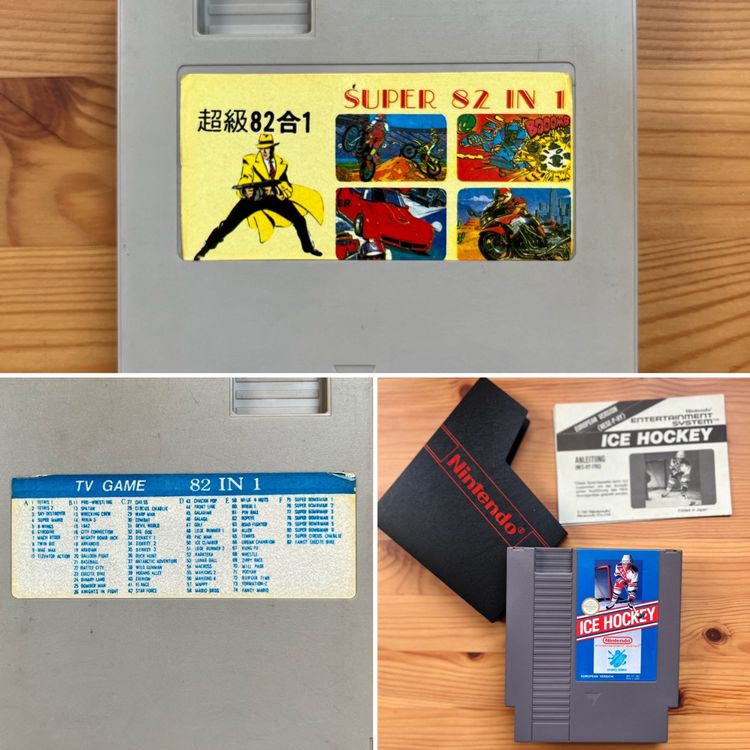 Nintendo Konsolen: 1 Konsole + 2 Kontrollers + 1 Pistole + 87 Spiele ab 1.- Fr! – Gebraucht aus Siebnen von  7