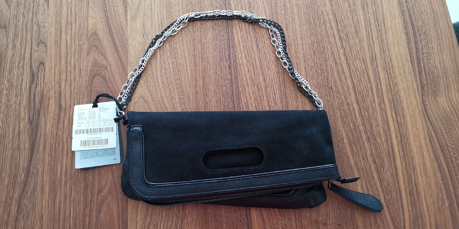 Borse da donna: Schwarze Wildleder Handtasche, NEU – Nuovo e nell'imballaggio originale da Itingen venduto da schweizersternchen