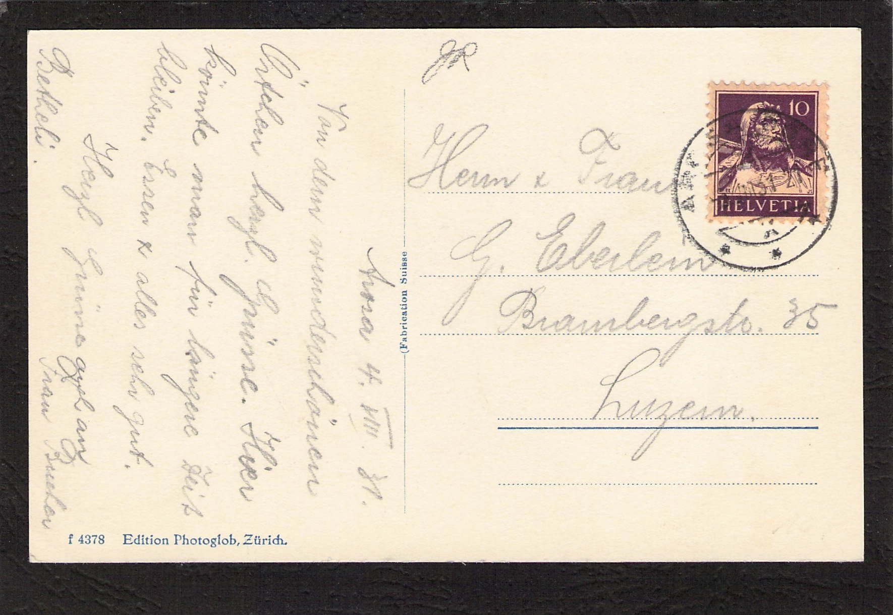 Cartoline postali: #Arosa GR , gel. 1931 – Usato da Reichenburg venduto da Pipo-67 1