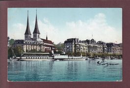 LUZERN - Nationalquai - Schiff - 1913
