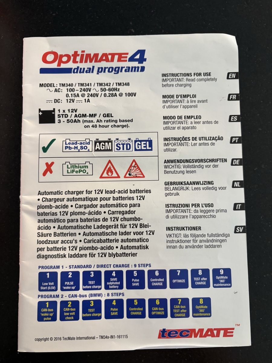 Caricabatterie: Optimate4 / batterieschonendes 12V 1A Lade-& Wartungsgerät – Usato da Schindellegi venduto da Biene_Maia 5