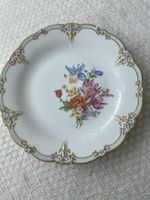 Porzellan Teller, Tirschemreuth 1838, Hand bemalt, Twint vor