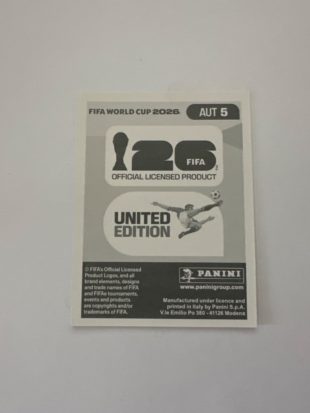 Panini Carte collezionabili: Panini FIFA WM 2026 Sticker - AUT 5 – Usato da Sulz AG venduto da DealWerk 1