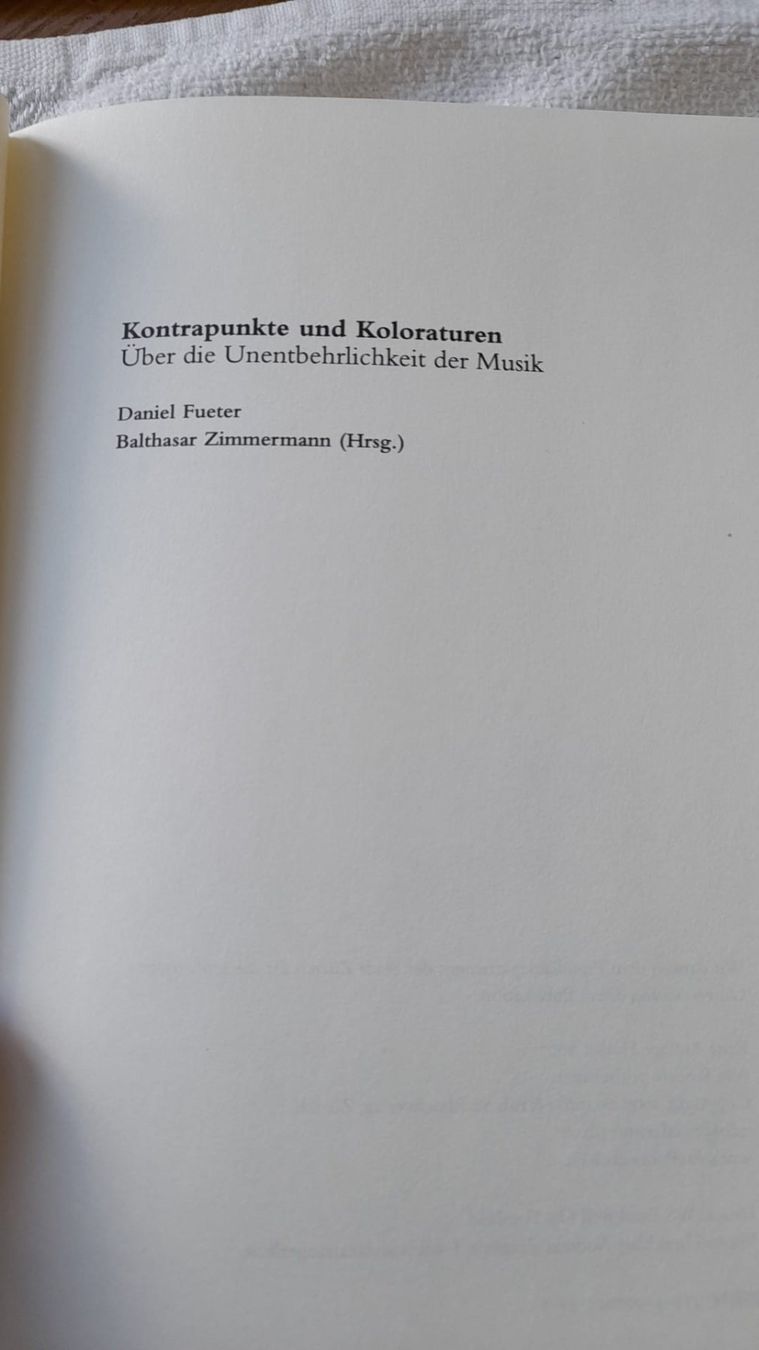 Libri: Daniel Fueter gebundenes Buch Kontrapunkte u Koloraturen – Nuovo (secondo la descrizione) da Zuerich venduto da Mykid 1