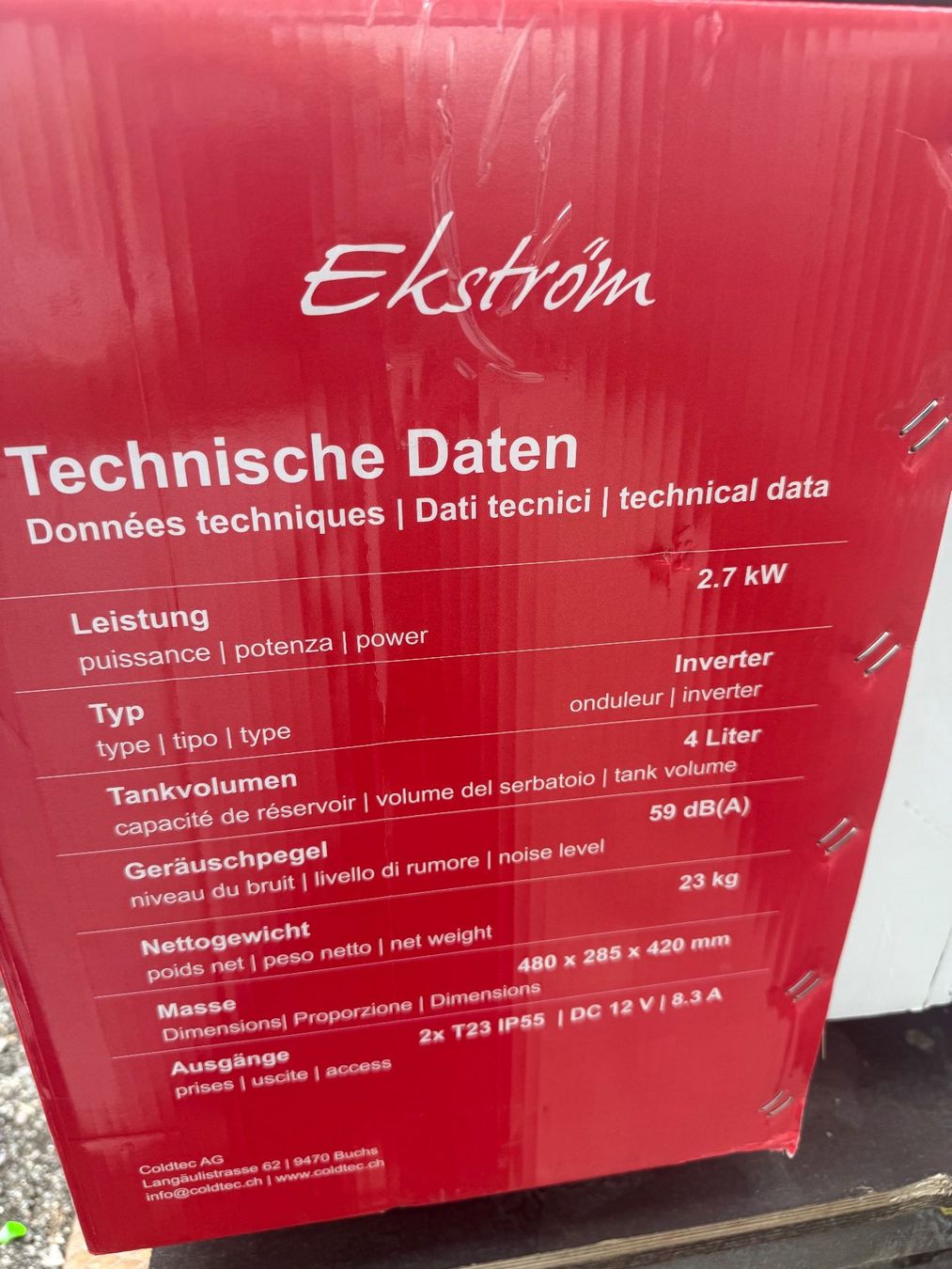 Ekström Stromgeneratoren: Neu Orginalverpackter Stromgenerator Ekström 3000i Inverter – Neu (gemäss Beschreibung) aus Widnau von moser-konzept. 5