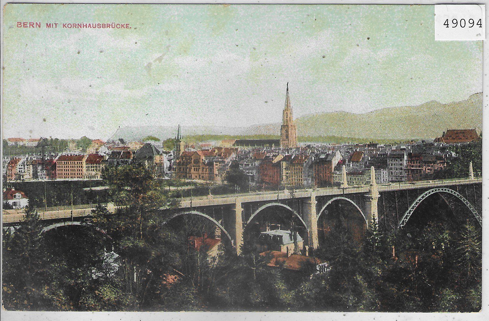 Cartoline postali: Bern mit Kornhausbrücke – Usato da Ettingen venduto da Kartenplanet