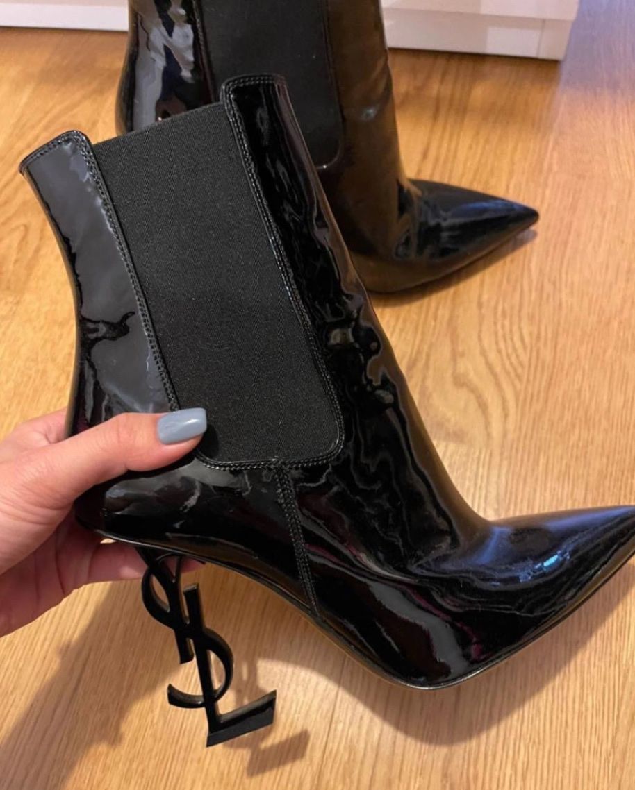 Saint Laurent Scarpe da donna: Bottines YSL Opyum, talon logo, comme neuve, taille – Usato da Lausanne venduto da Christinaki 3