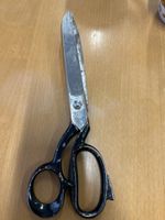 Vintage Stoffschere, 26cm, schwarz -