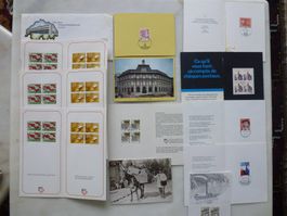 CH-Briefmarken auf Photokarten, PTT, Konvolut 12 Stück