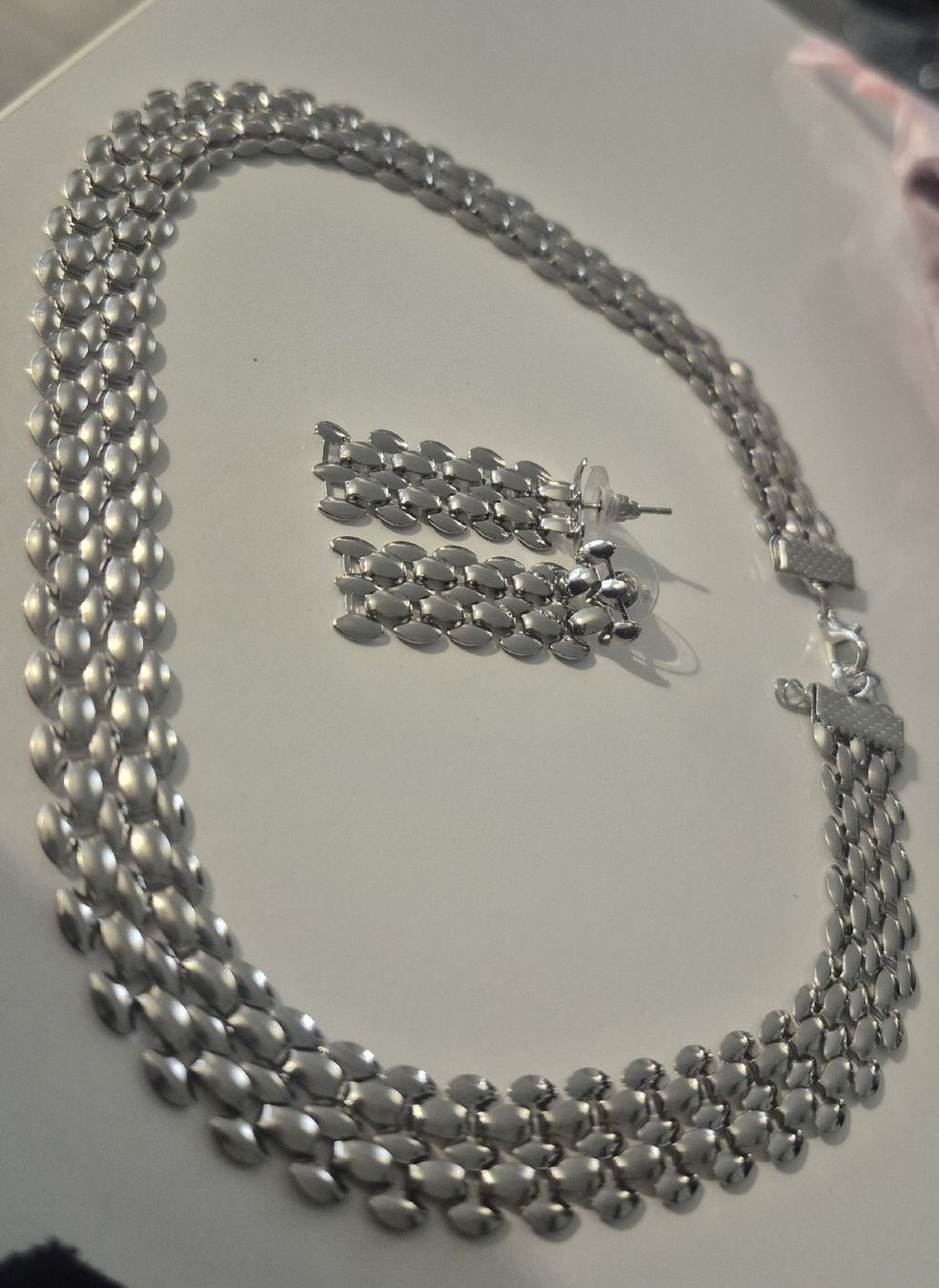 Altri gioielli: Set collana e orecchini argento stile maglia – Nuovo (secondo la descrizione) da Giubiasco venduto da Stefaniav 6
