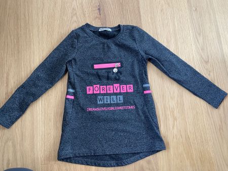 Mädchen Oberteil Hope Star, 4Y, Grau mit pink Details👍