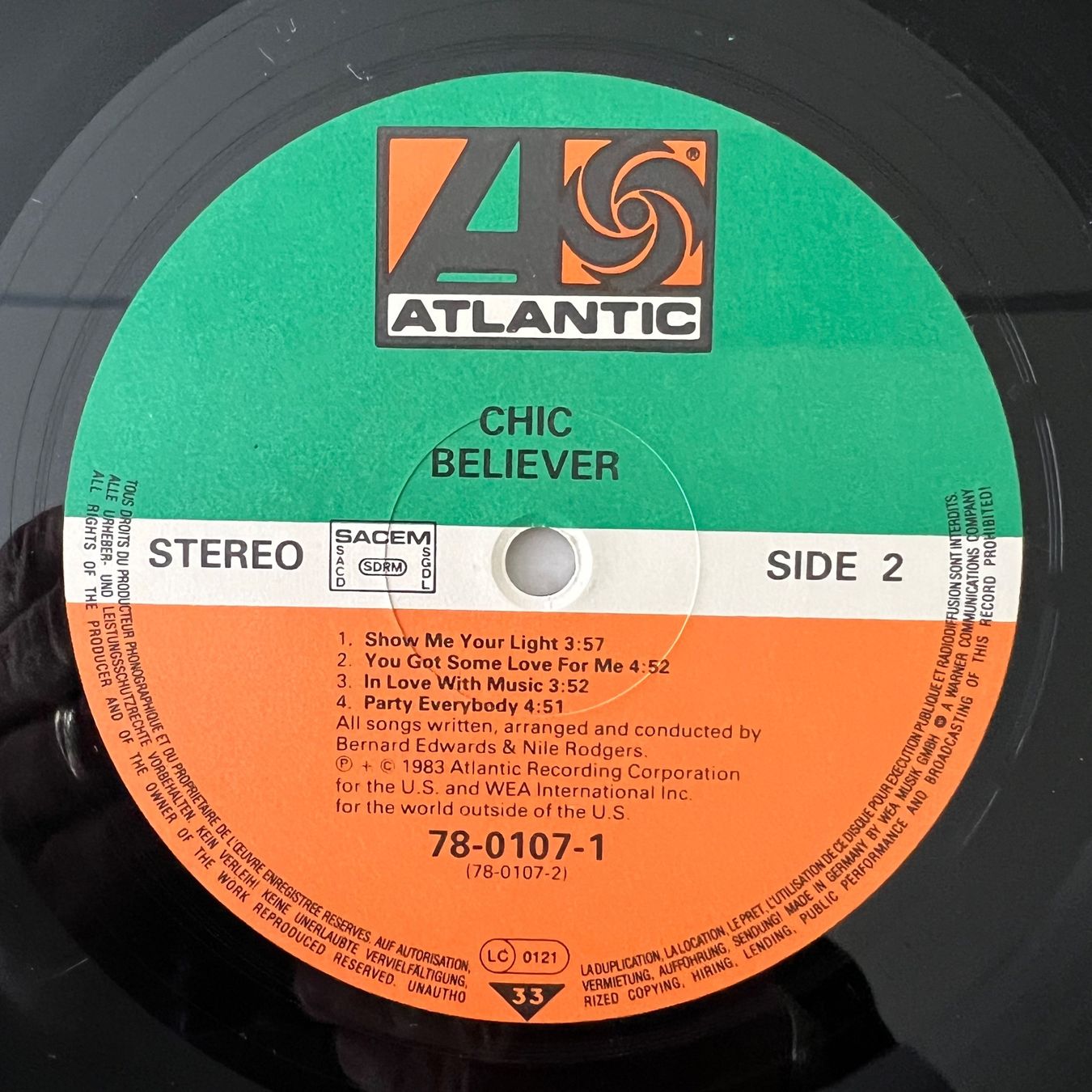 Schallplatten: Chic - Believer / 1. D-Press. 1983 - TOP – Gebraucht aus Gais von soundcave57 3