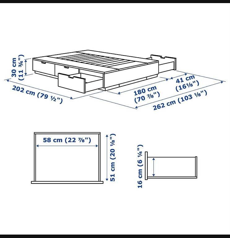 Ikea Lits: IKEA Nordli Bett 180x200 – D'occasion à Luzern par sunnymountain33 1