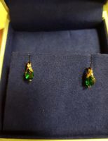 Smaragd und 9karat Gold Ohrringe