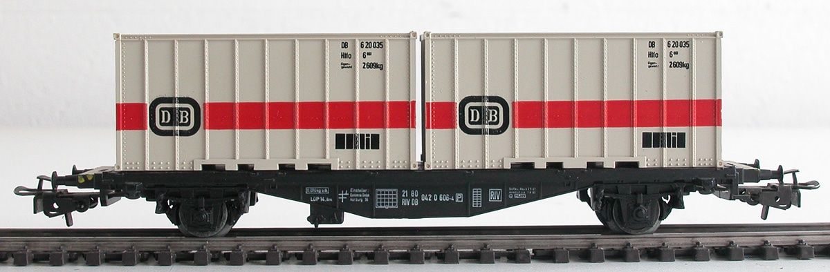 Märklin Modellini di ferrovie: Märklin Containerwagen der DB Spur H0 – Usato da Oberwil BL venduto da Klang 1