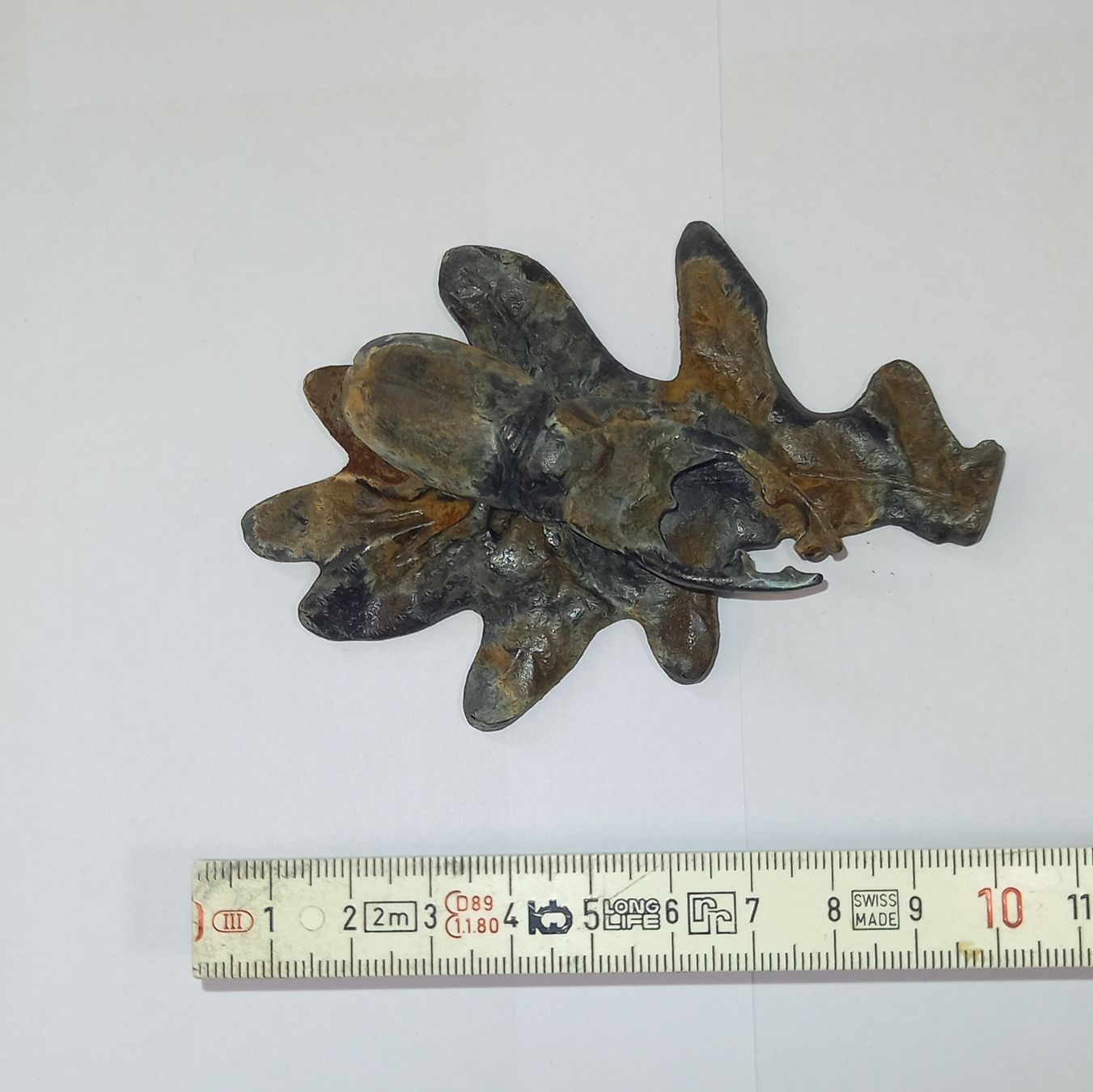 Figurines: Hirschkäfer auf Eichenblatt aus Messing – D'occasion à Reiden par jasi029 3