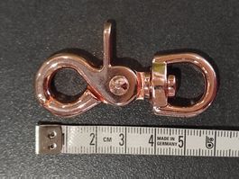 Scherenkarabiner rosé gold, 61x13mm