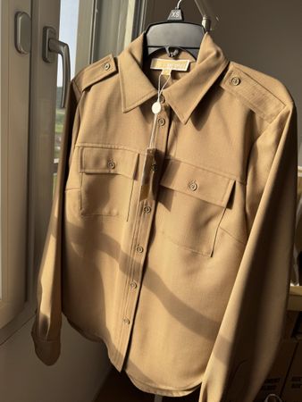 Michael Kors Hemd Jacke in beige, Grösse XS - Neu mit Etiket