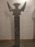 Tribal Angel Skulptur aus Bardiglio Marmor für's Wohnzimmer
