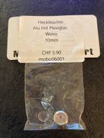 Heckleuchte Alu mit Plexiglas Weiss 10mm