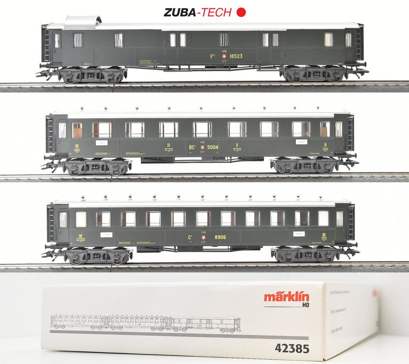 Set De Wagons Märklin H0 42269 - Voitures Voyageurs DB A4üe B4üwe B4n Avec LED - Neuf Pour Réseau