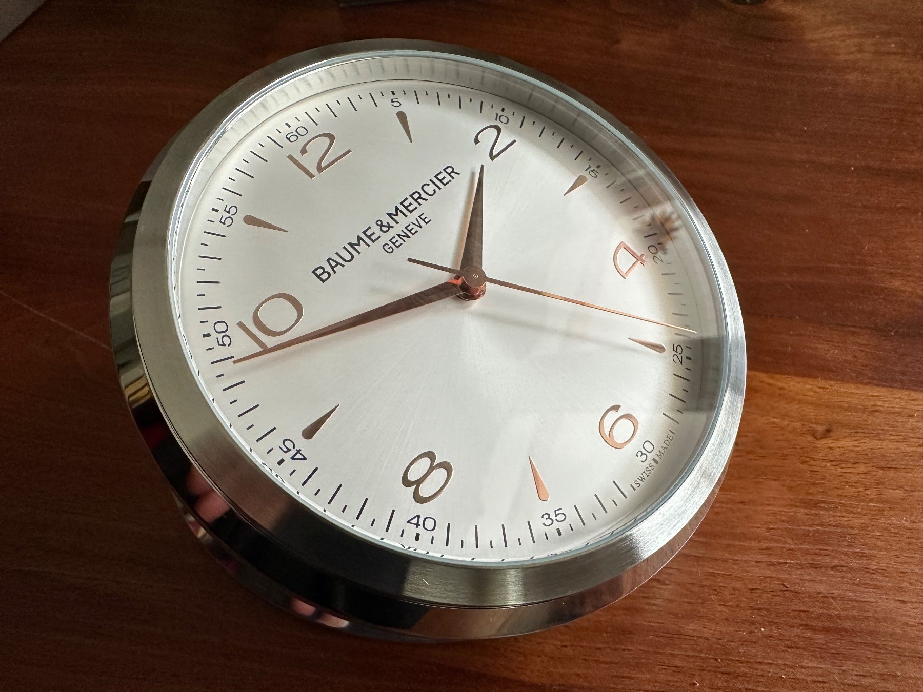 Baume & Mercier Orologi da terra & Orologi da parete: Baume & Mercier Tisch Uhr Edelstahl – Usato da Neunkirch venduto da neunkirch66 3