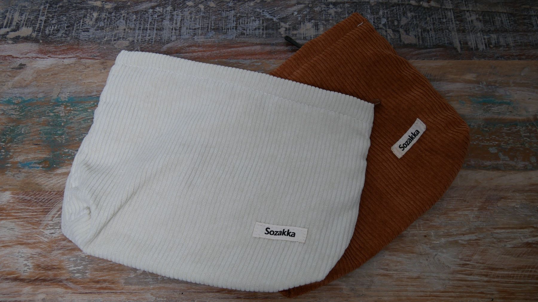 Custodie per cosmetici: Cord Necessaire Täschchen beige braun – Nuovo (secondo la descrizione) da Zürich venduto da julia_vina