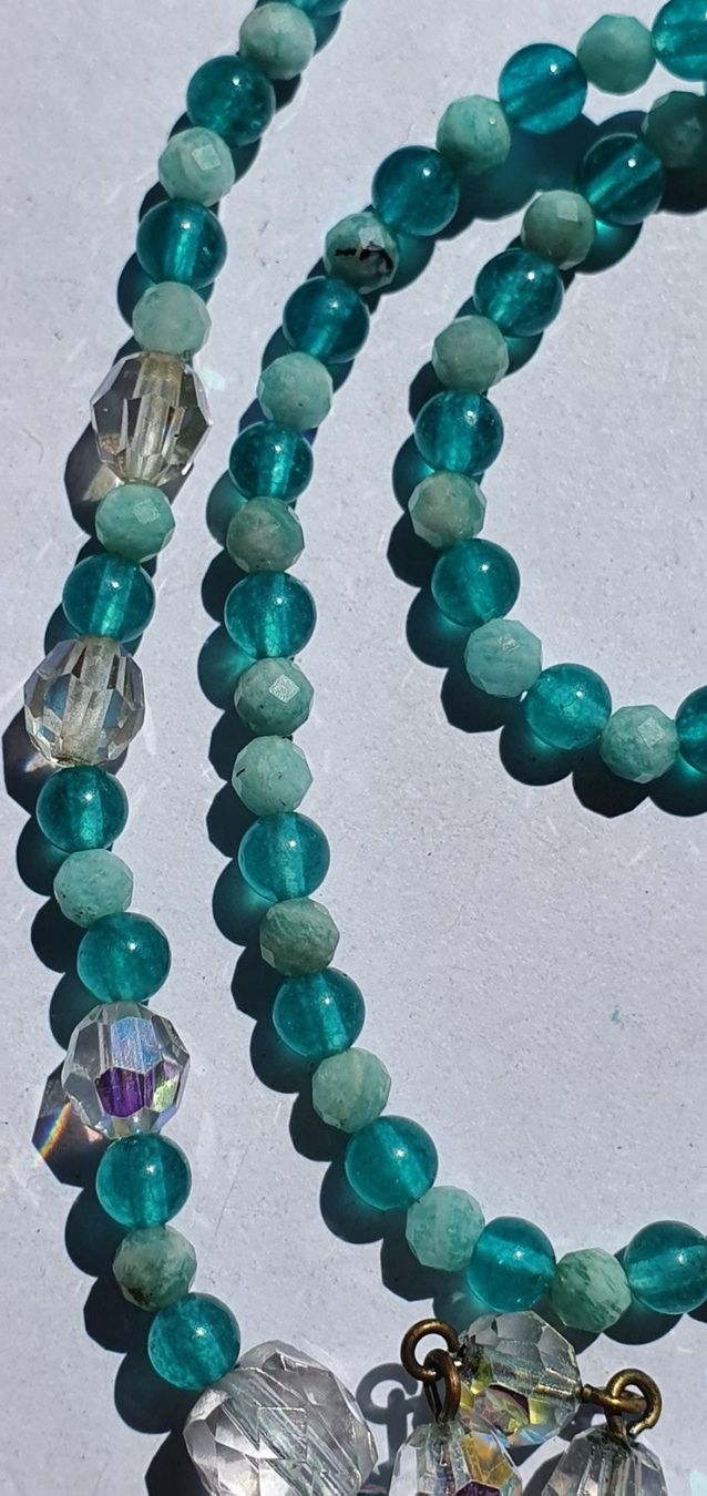 Catenine: Aurora Borealis mit Amazonite und Chrysopras – Nuovo (secondo la descrizione) da Benglen venduto da Meercat3 6