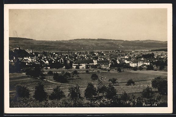 Cartoline postali: AK Uster, Ortsansicht mit Umgebung, 1931 – Usato da Berlin venduto da bartko-reher