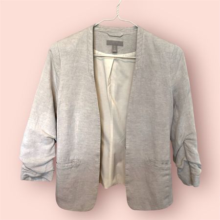 BEIGE LINEN BLAZER FROM H&M XS