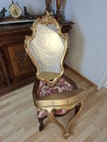 Wandspiegel mit Konsole gold Barock Kunstharz