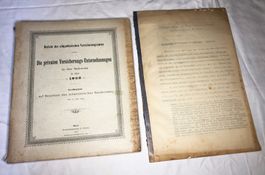 Rarität: Historische Dokumente zu Versicherungen (1905)