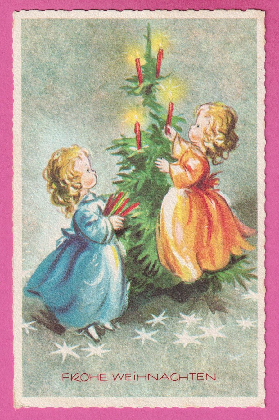 Cartoline postali: Frohe Weihnachten gel 1966 – Usato da Einsiedeln venduto da dillie