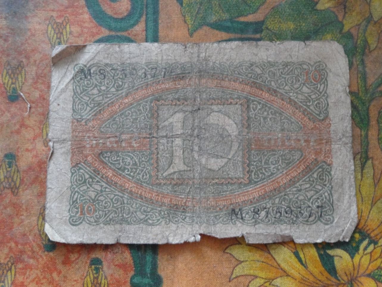Banconote: DEUTSCHLAND  10  Mark  191?  Billet – Usato da Romanel-sur-Lausanne venduto da Swift13 1