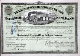 Burlington and Missouri River Railroad Company - 1875