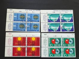 CH Serie 4er Block ZNr. 449-452 FDC mit Eckrand (4305)